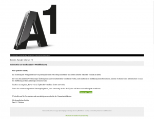 A1 E-Mail-screenshot
