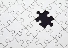 Puzzle mit fehlendem Stein