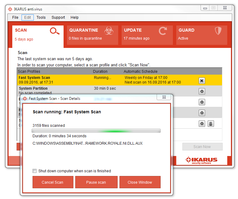 IKARUS Antivirus 3.1 - Download for PC Free