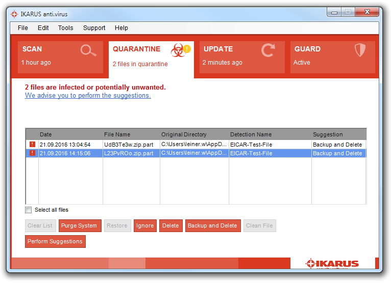 Quarantine – Virus found