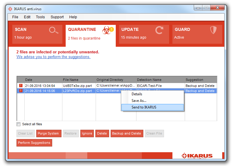 IKARUS Antivirus False Positive? 🚩 How to Set File/folder Exclusions in  IKARUS Antivirus ❗