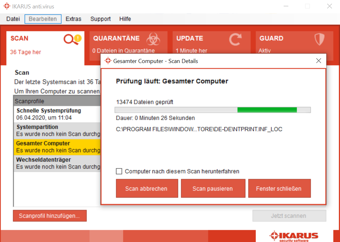 Ikarus Anti Virus - Download - COMPUTER BILD