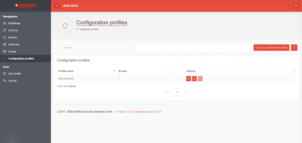 Configuration profiles
