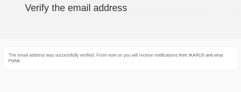 Verify the email address