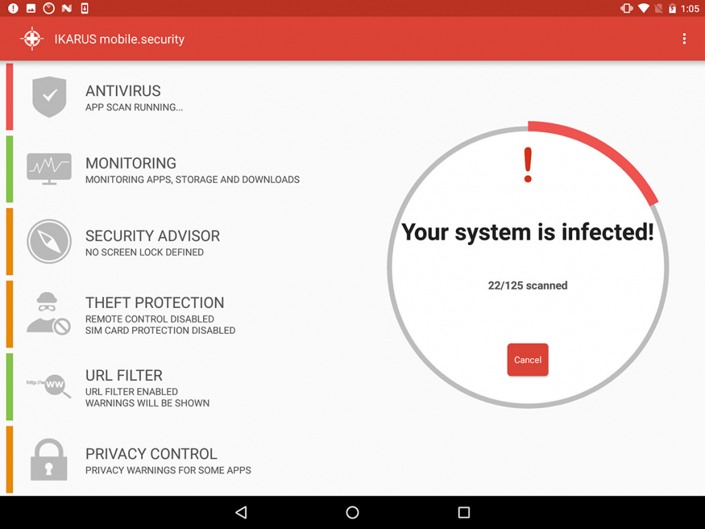 IKARUS mobile security, Software