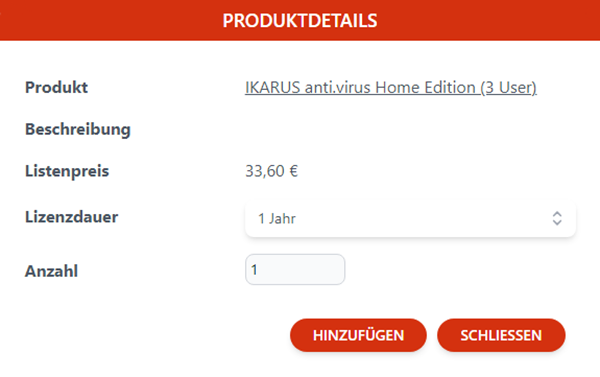 IKARUS Partnerportal - Produktdetails