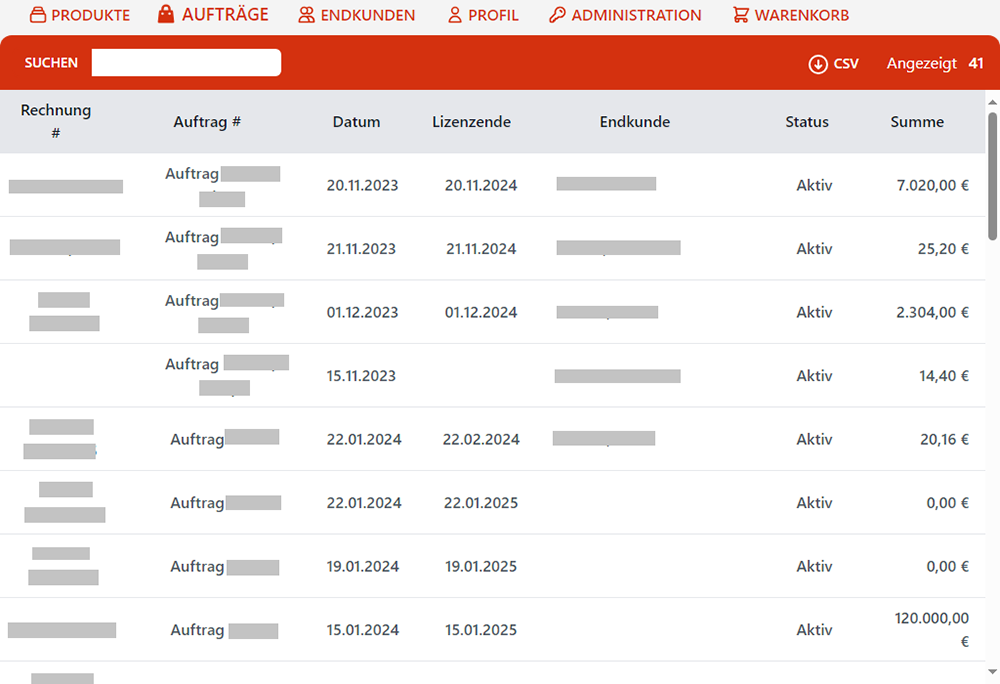 IKARUS Partnerportal - Aufträge