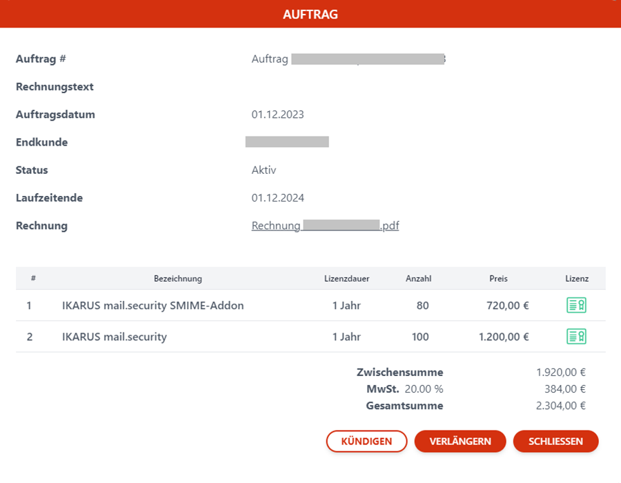 IKARUS Partnerportal - Aufträge