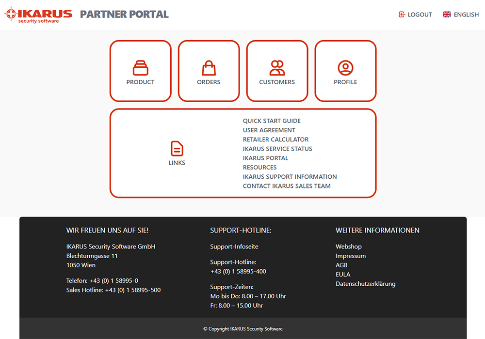 IKARUS Partnerportal - Homepage