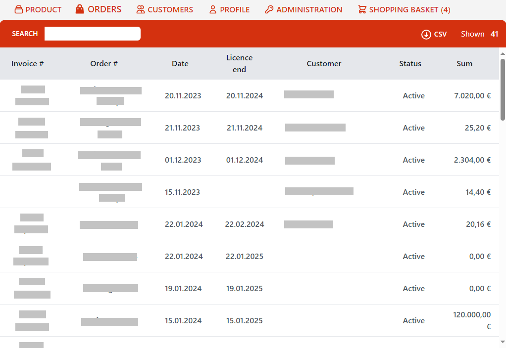 IKARUS Partnerportal - Orders