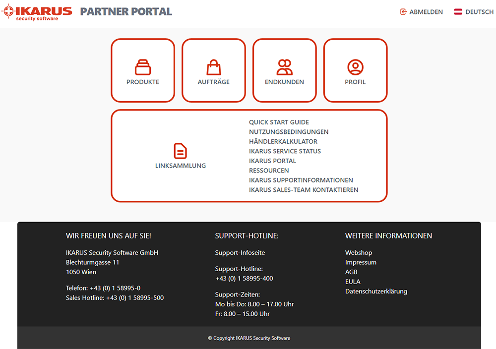 IKARUS Partnerportal - Startseite