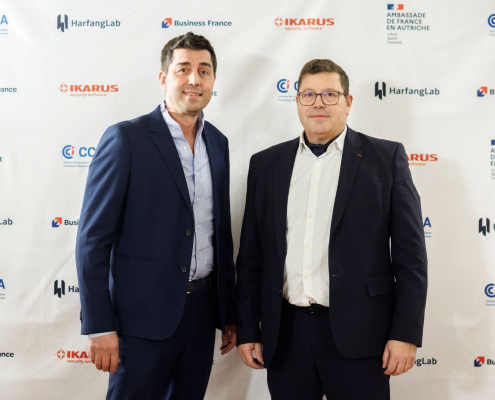 IKARUS CEO Joe Pichlmayr & HarfangLab CEO Grégoire Germain IKARUS CEO Joe Pichlmayr & HarfangLab CEO Grégoire Germain